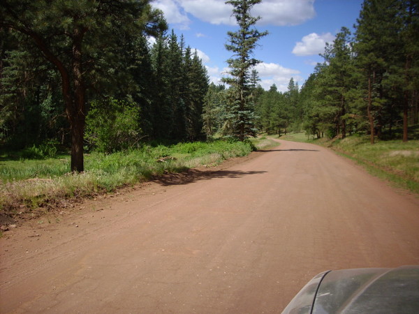 Road bed in Triassic redbeds