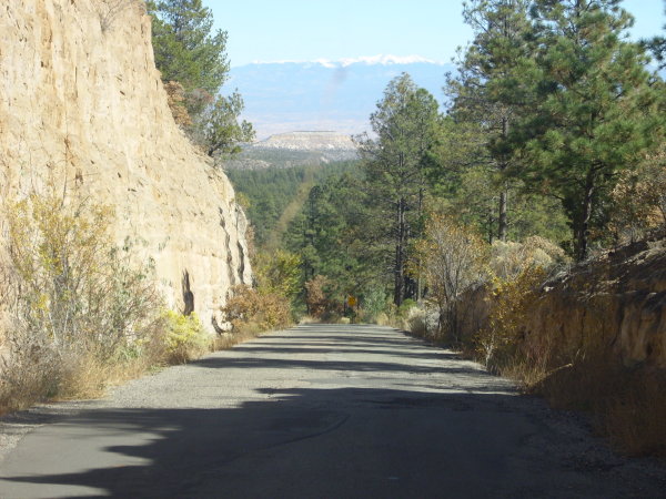 Road cut to Rendija Canyon