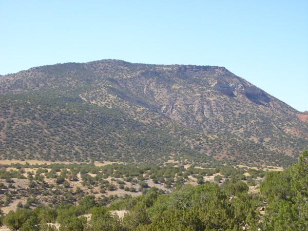 Canones Mesa showing fault displacement