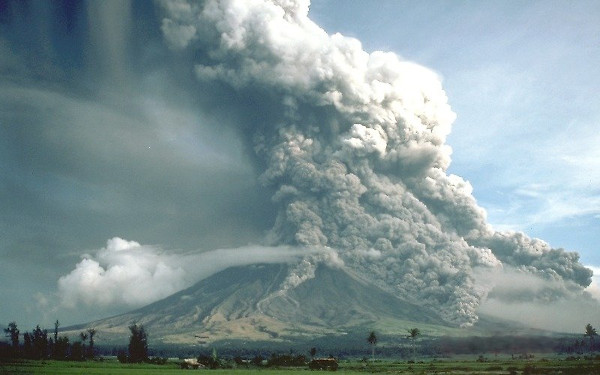 Pyroclastic flows at Mount Mayon