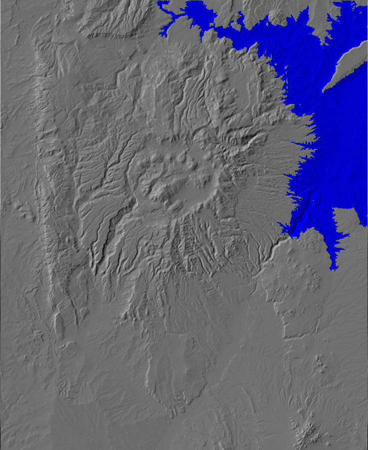 Digital relief map of approximate extent of Culebra
        Lake