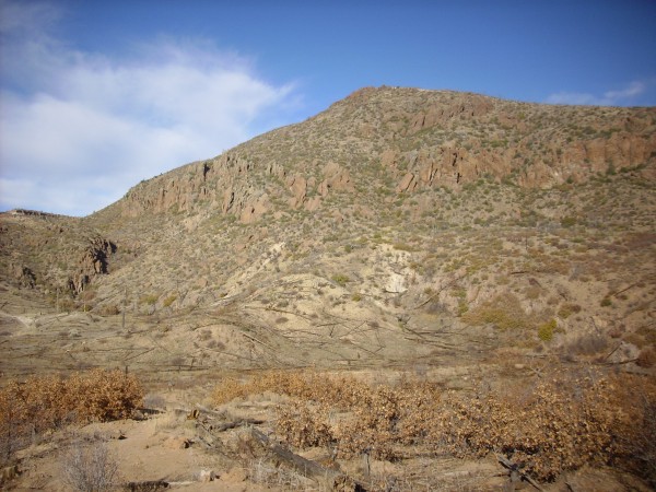 Fault escarpment
          west of Guaje Mountain