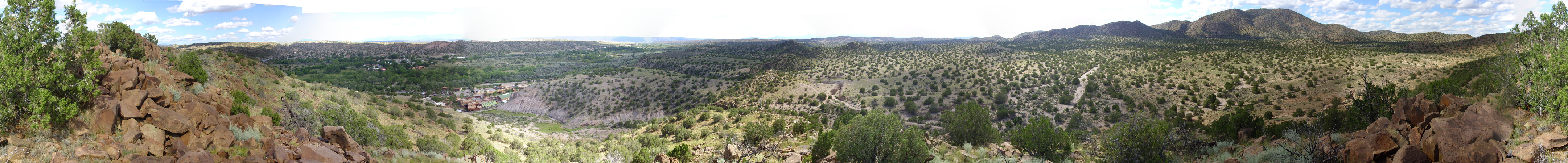 Panorama from
        northwest of Ojo Caliente