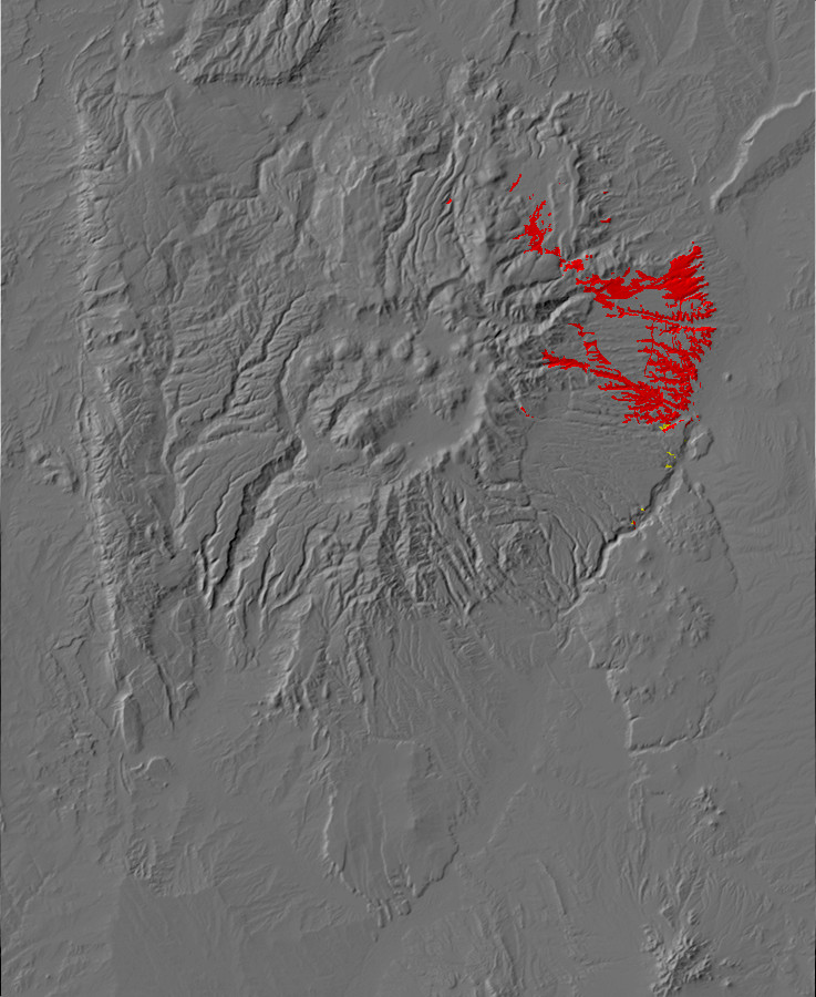 Digital relief map of Puye Formation exposures in the
      Jemez Mountains