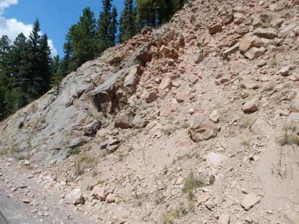 South Mountain Rhyolite in road cut