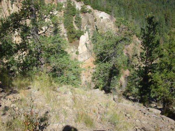 Tent rocks lower contact